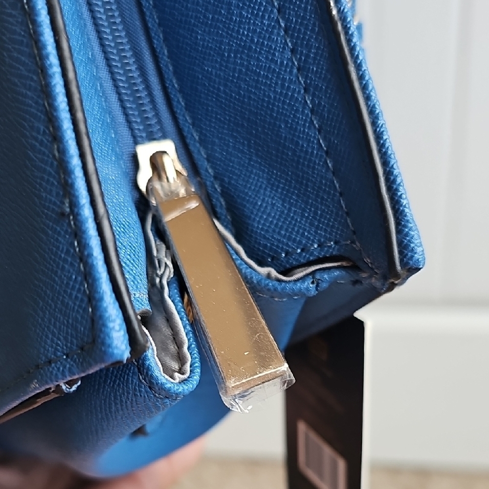 NWT Versace 19v69 Italia Electric Blue Satchel Bag With Crossbody Strap - Picture 10 of 12